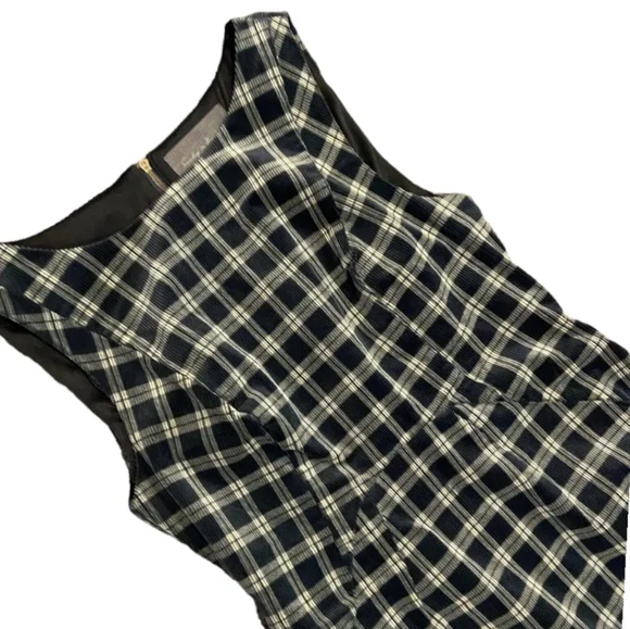 Anthropologie Sunday in Brooklyn Grey Black Corduroy Sleeveless Shesth dress Sz6 - Picture 12 of 15